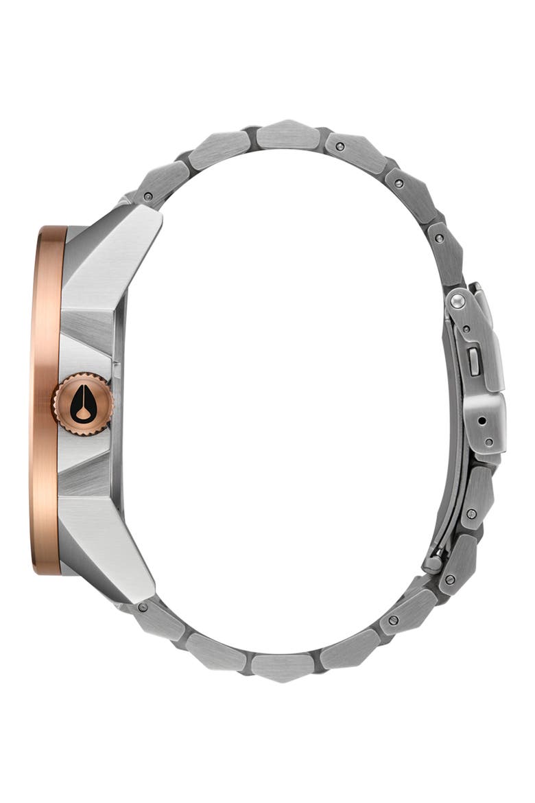 Corporal Two-Tone Bracelet Watch, 48mm, Alternate, color, SILVER / ROSE GOLD / BLACK
