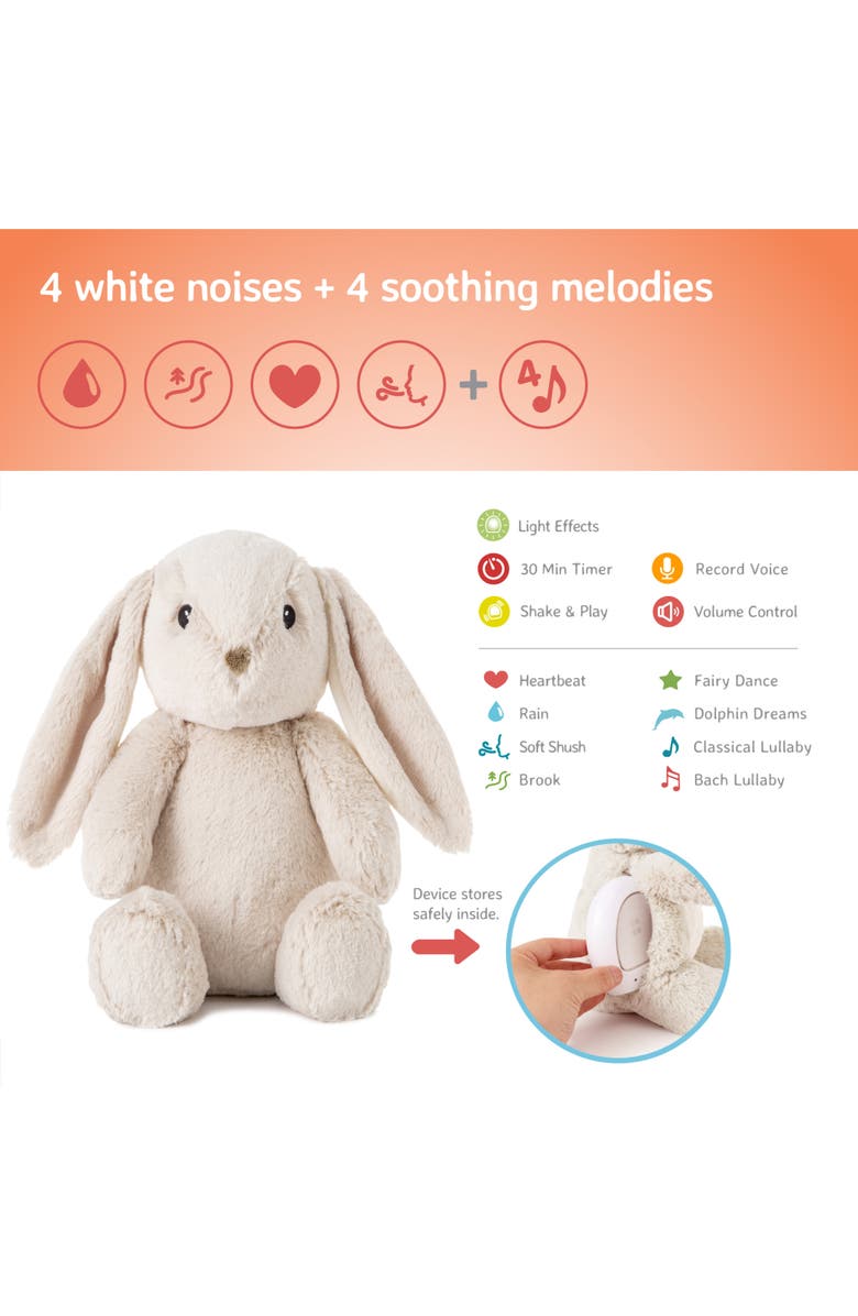 Cloud B Love Light Buddies - Rechargeable Plush Nightlight & Sound Soother for Baby Sleep, Alternate, color, Billy Bunny