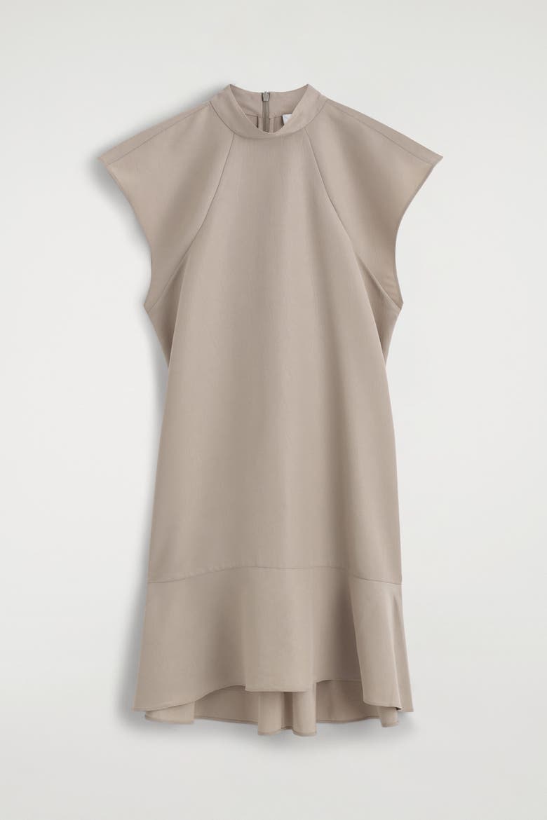 Sculpted Turtleneck Dress, Alternate, color, BEIGE
