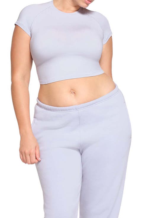 New Vintage Cropped Raglan T-Shirt (Regular & Plus)