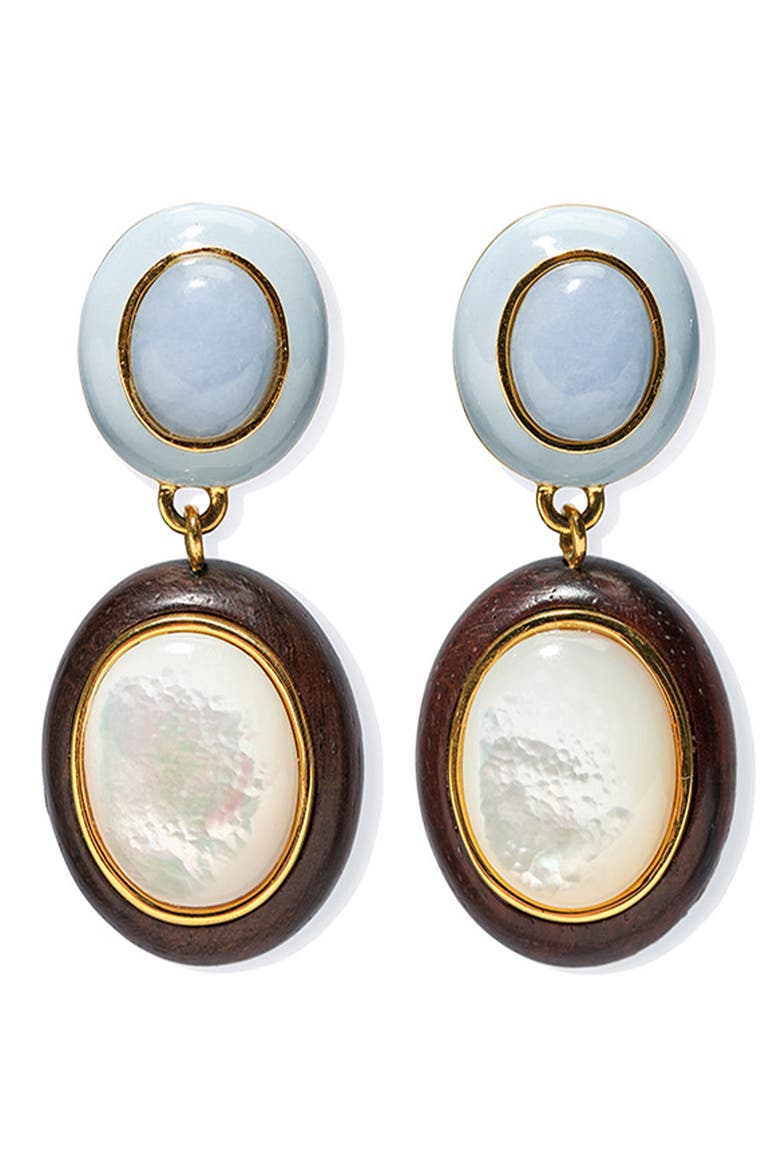 Papaya Drop Earrings, Main, color, IVORY MULTI