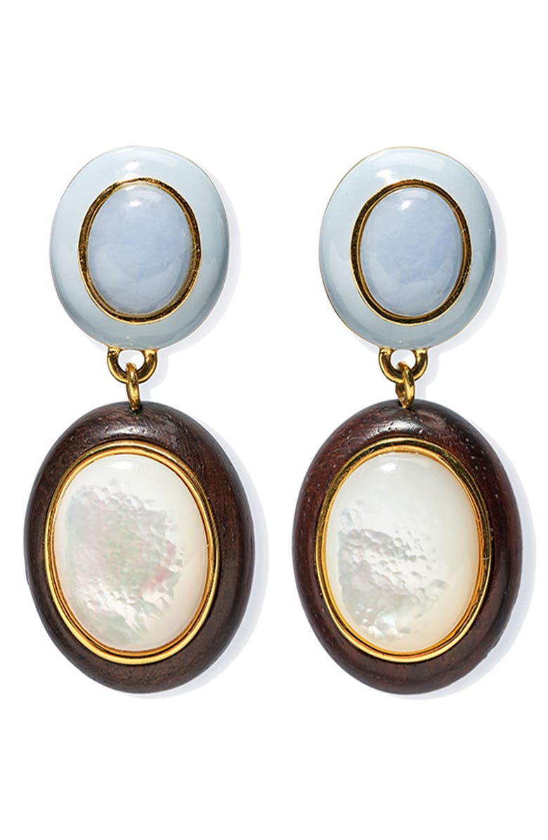 Lizzie Fortunato Papaya Drop Earrings, Main, color, 