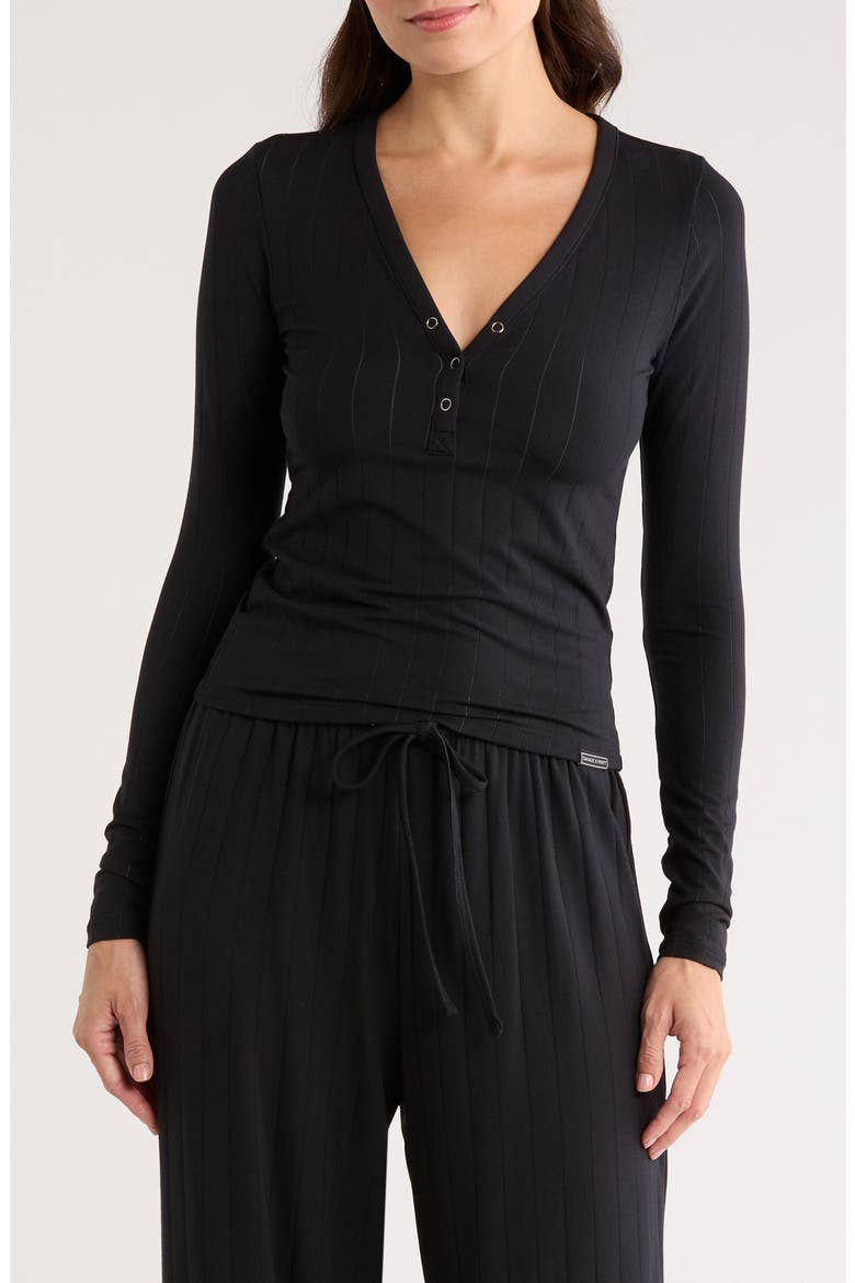 Sleek Stitch Sleep Henley, Main, color, OXFORD