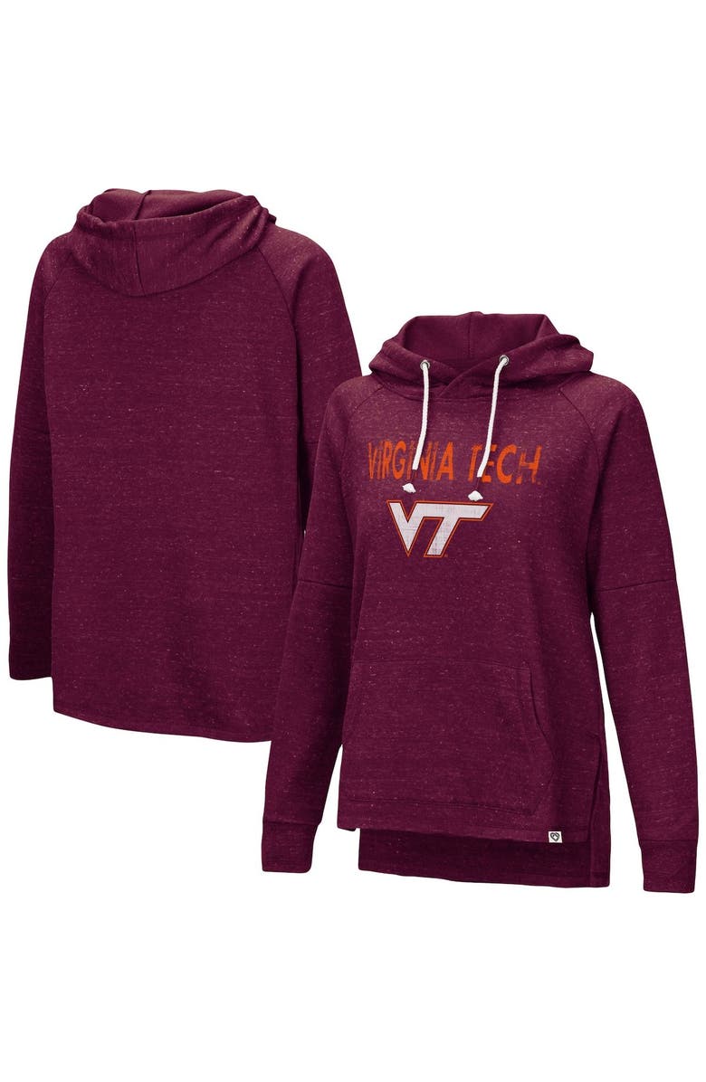 COLOSSEUM Women's Colosseum Maroon Virginia Tech Hokies Nollie Slub Raglan Pullover Hoodie, Main, color, 