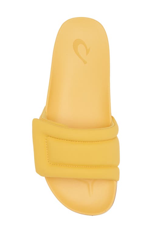 Olukai Sunbeam Slide Sandal In Yellow