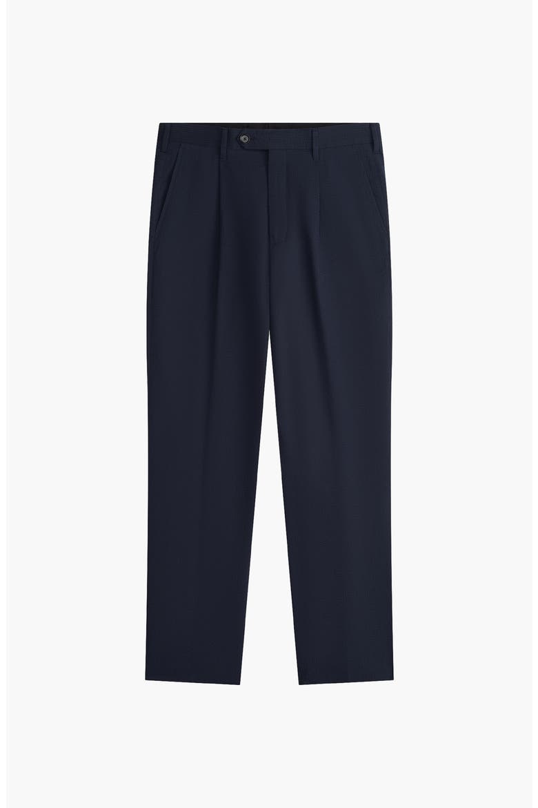 Seersucker Regular Fit Suit Pants, Alternate, color, Navy