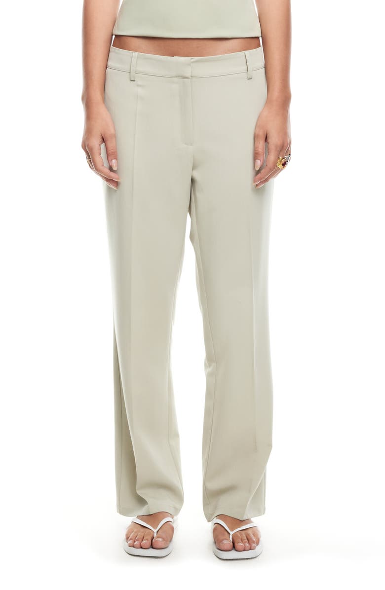 LIONESS Bessette Low Rise Pants, Main, color, Matcha