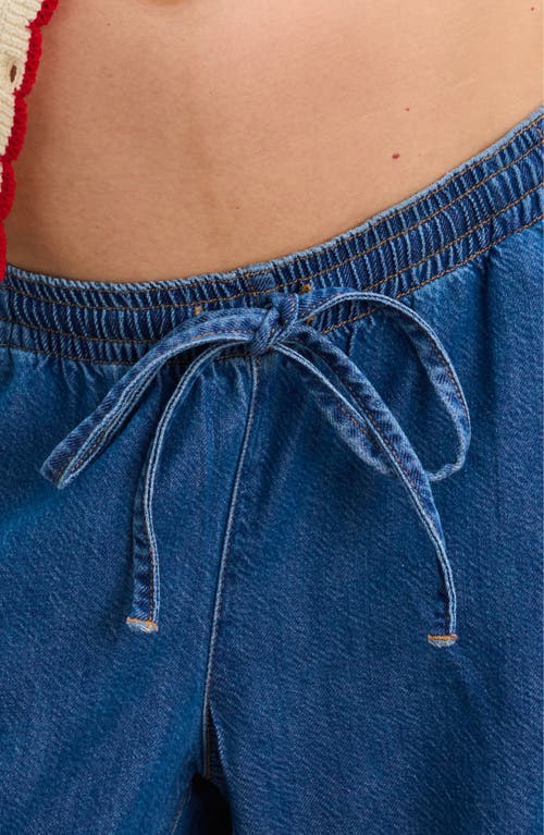 Hatch The Drapey Denim Wide Leg Pant In Blue