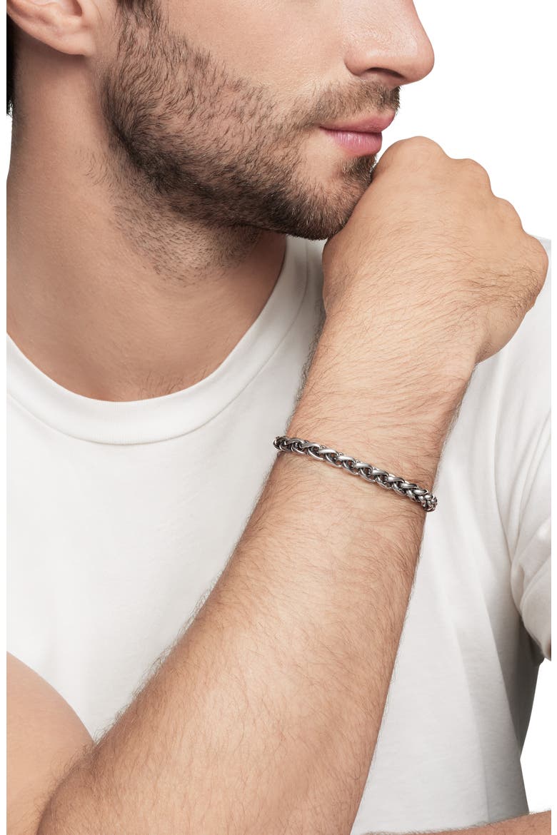 Wheat Chain Bracelet, 6mm, Alternate, color, STERLING SILVER