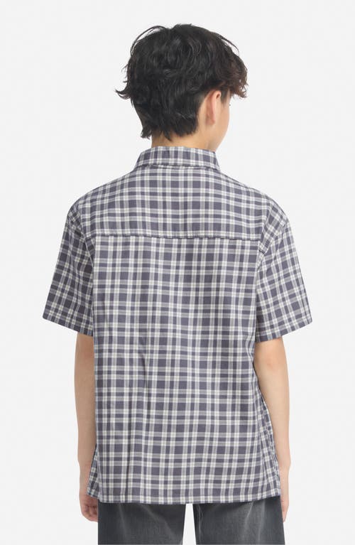 Abercrombie Kids Kids' Simple Life Plaid Cotton Button-up Shirt In Black