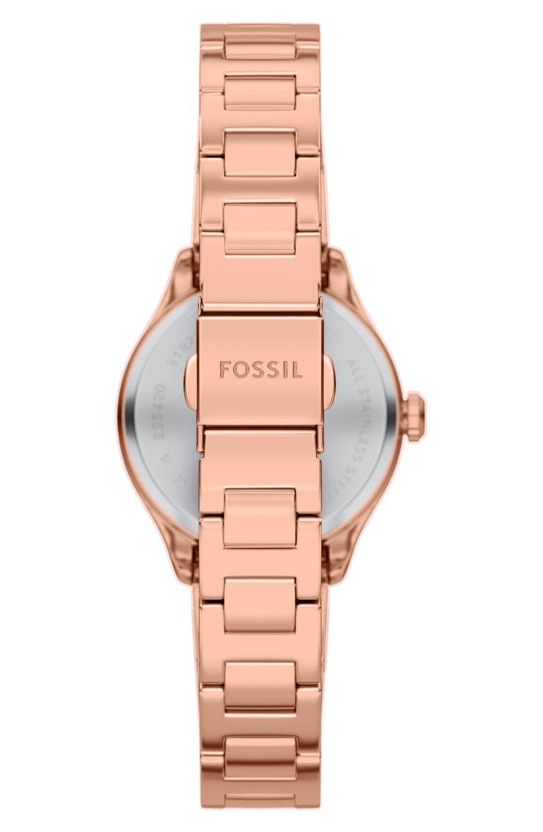 Fossil Gilmore Bracelet Watch, 28mm, Alternate, color, Rose/ Silver