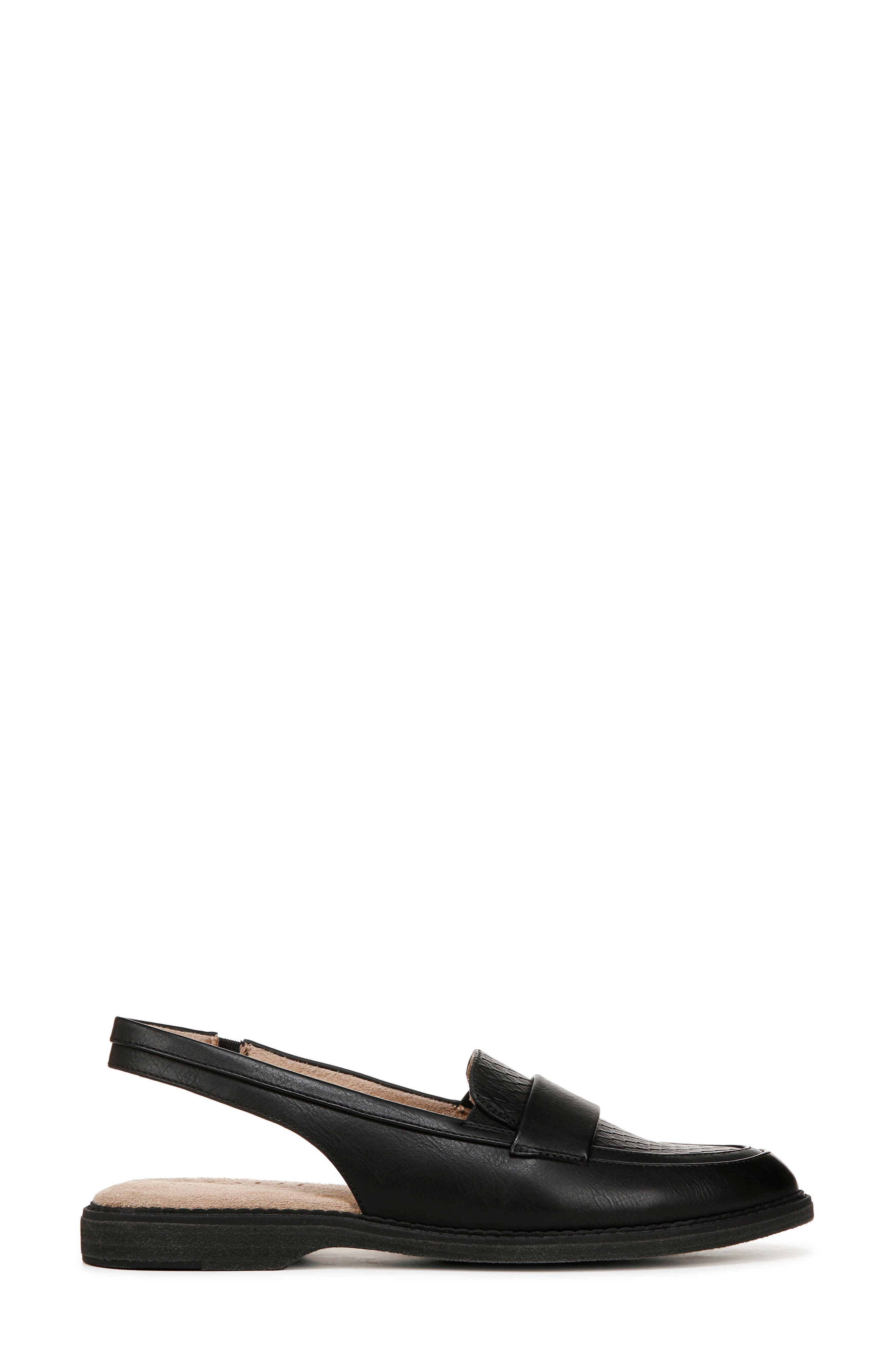 SOUL NATURALIZER Yeah Slingback Flat, Alternate, color, Black Faux Leather