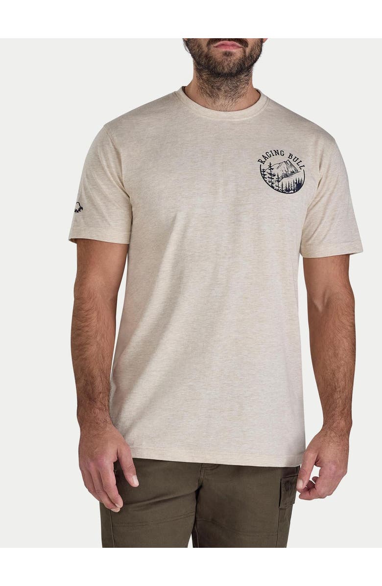 Raging Bull Mountains Printed T-Shirt, Alternate, color, Toast Marl