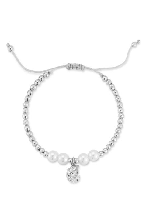 Shell Charm Beaded Slider Bracelet