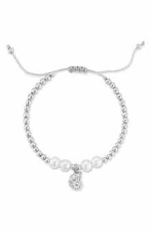 Shell Charm Beaded Slider Bracelet