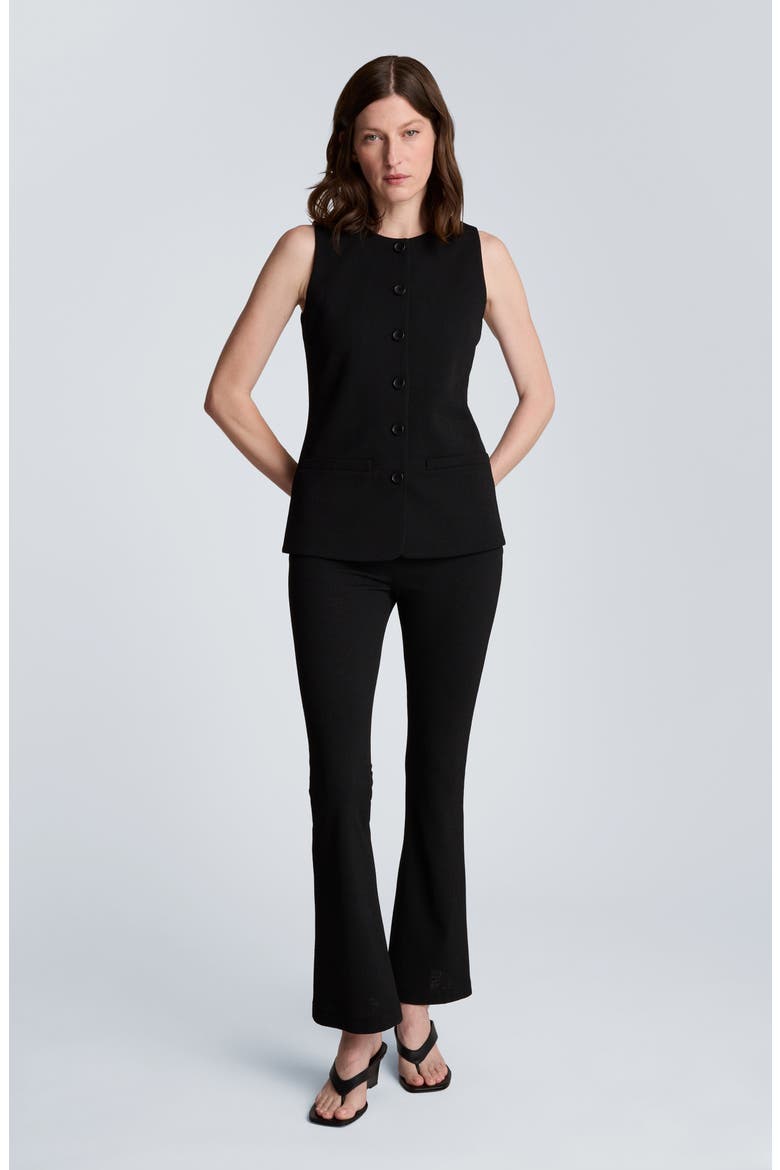 Longline Knit Sweater Vest, Alternate, color, BLACK