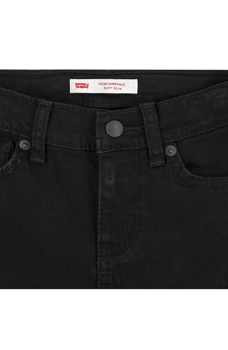 Levi's<sup>®</sup> Kids' 511<sup>™</sup> Slim Fit Performance Jeans, Alternate, color, Black