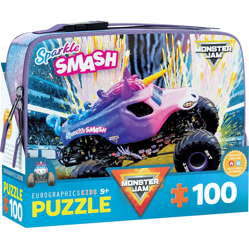 Eurographics Monster Jam Puzzle & Lunch Box Sparkle Smash, 100Piece Jigsaw in Multicolored  product