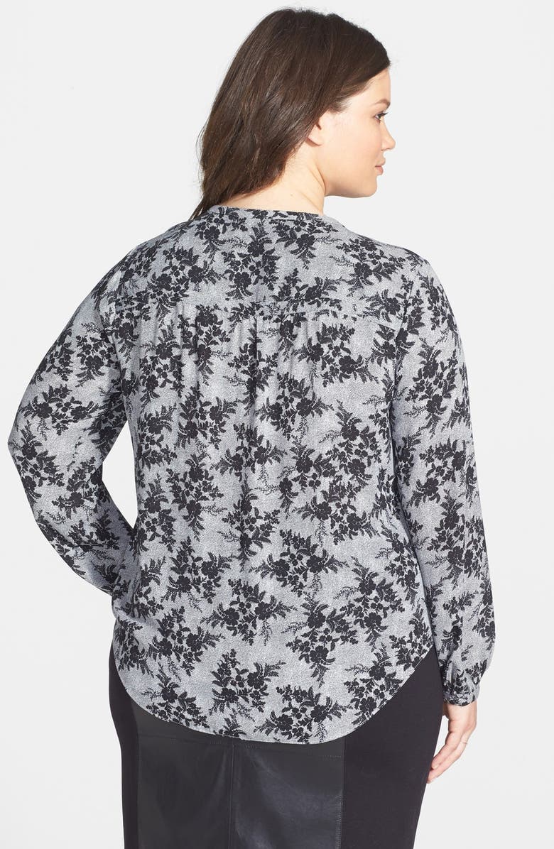 Vince Camuto 'Lace Bouquet' Scoop Neck Blouse, Alternate, color,