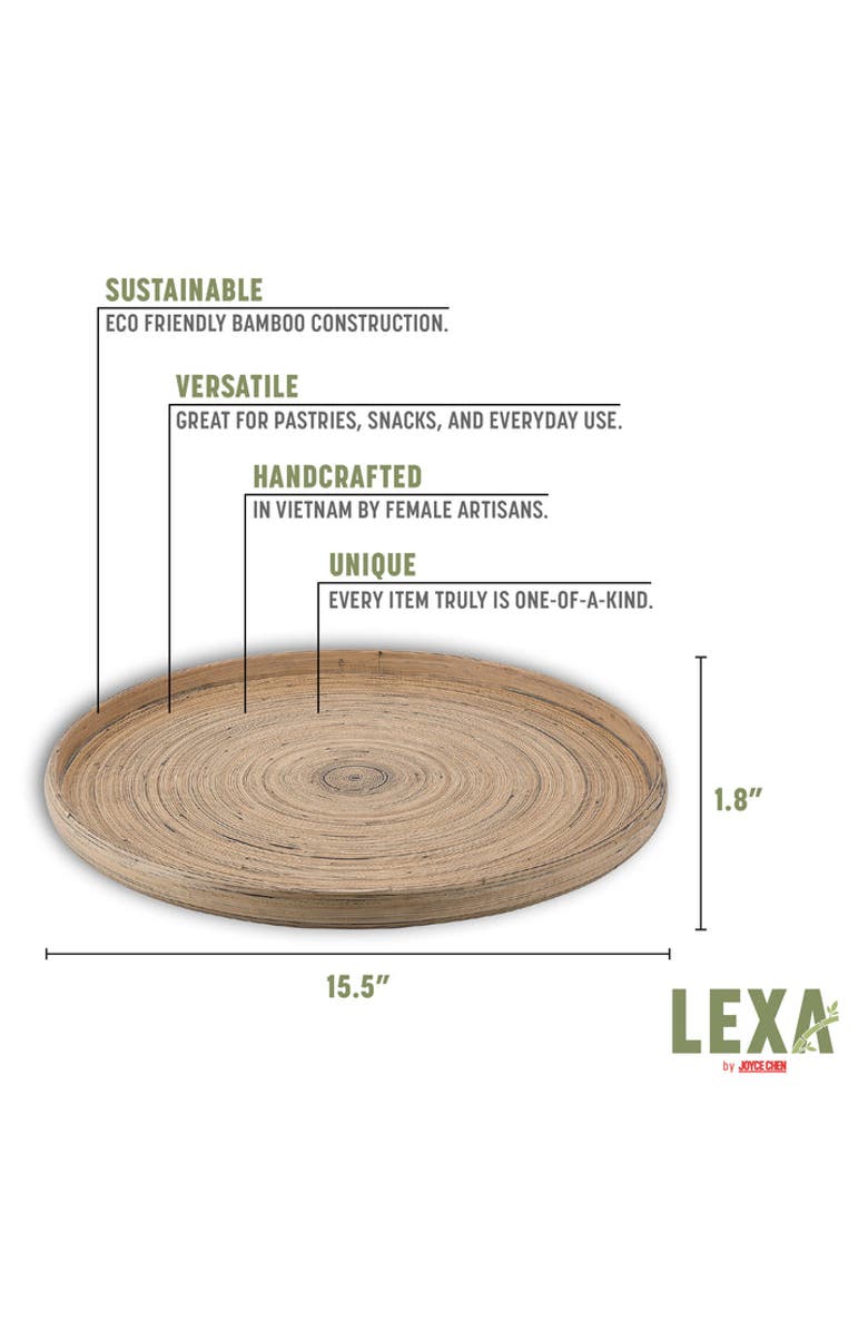 Lexa Serving Tray, 16 Inch, Alternate, color, Black