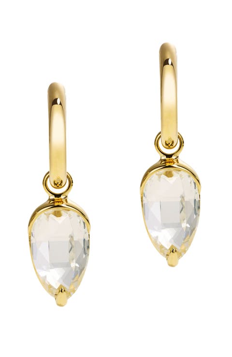 Acorn Drop Hoop Earrings