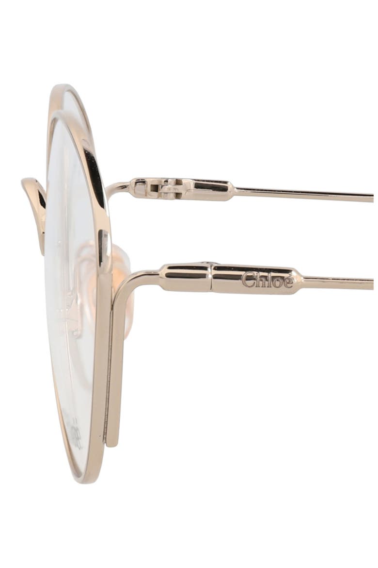 Round Optical Glasses, Alternate, color, GOLD GOLD TRANSPARENT