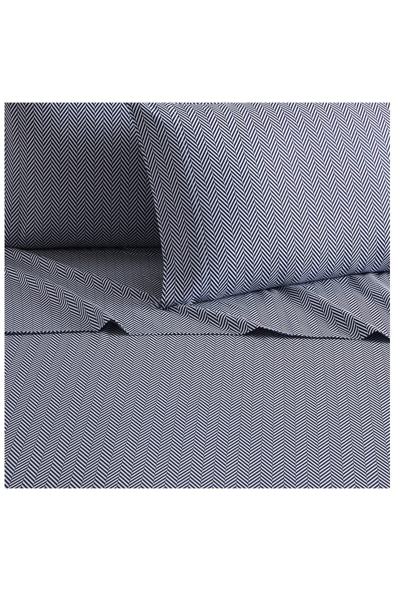 Danee Herringbone Sheet Set, Alternate, color, NAVY