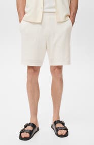 MANGO Structured Knit Shorts