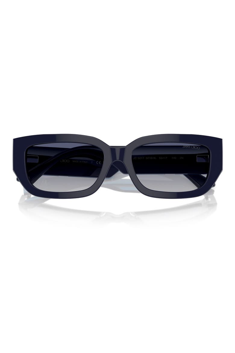 55mm Rectangle Sunglasses, Alternate, color, BLUE