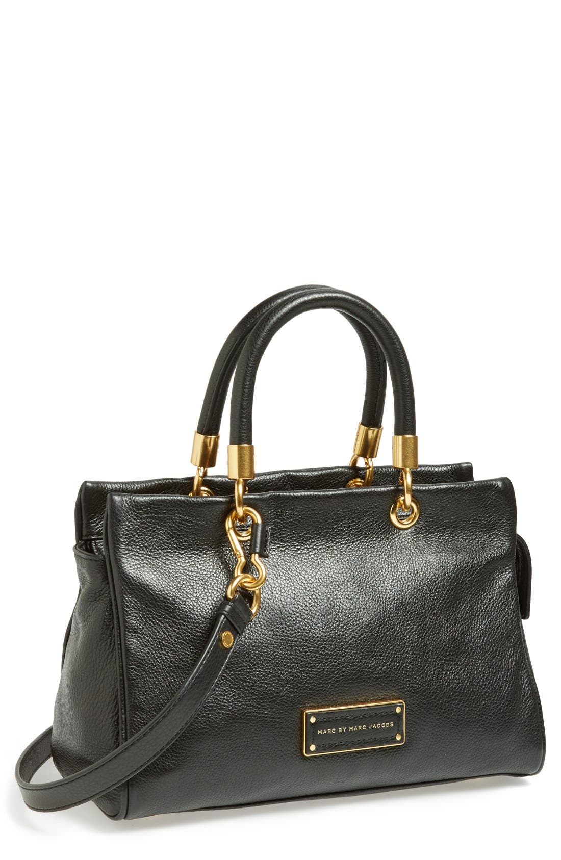 MARC BY MARC JACOBS 'Too Hot to Handle' Satchel, Main, color, BLACK
