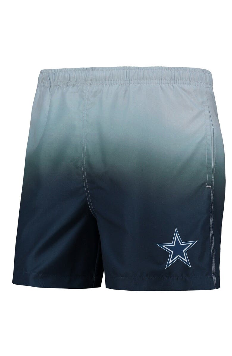 FOCO Men's FOCO Gray/Navy Dallas Cowboys Dip-Dye Swim Shorts, Alternate, color, 