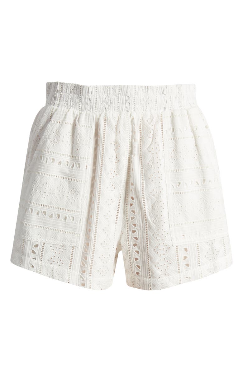 BLANKNYC Eyelet Embroidered Cotton Shorts, Alternate, color,