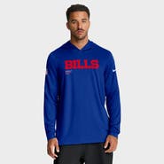 Nike Men's Nike Royal Buffalo Bills Big & Tall Sideline Performance Long Sleeve Hoodie T-Shirt