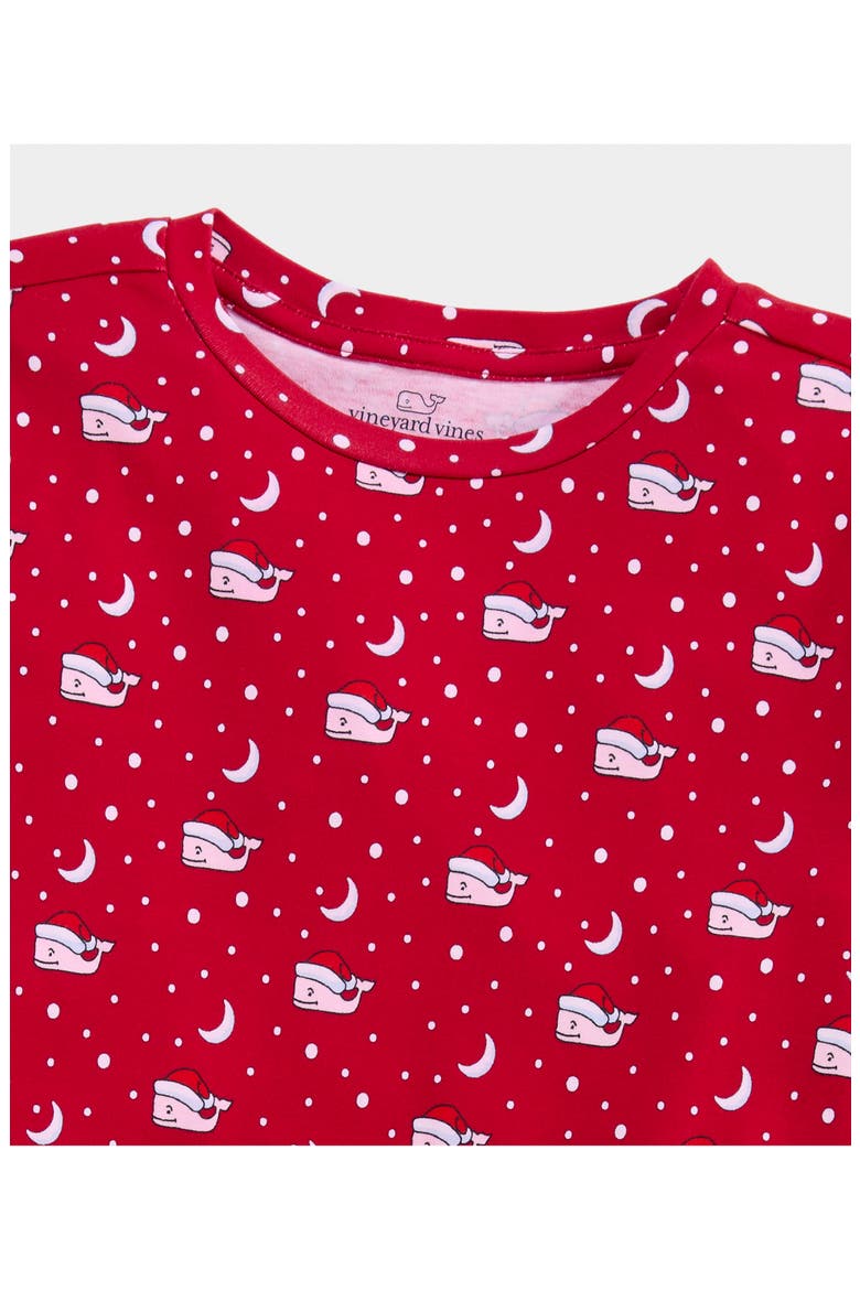 Kids' Pima Cotton Fitted Two-Piece Pajamas, Alternate, color, RED VELVET SANTA