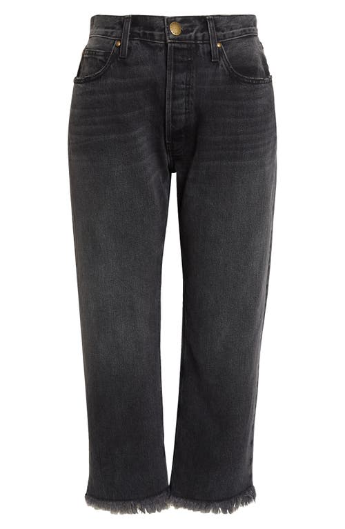 The Great . The Wayne Fringe Hem Nonstretch Jeans In Black