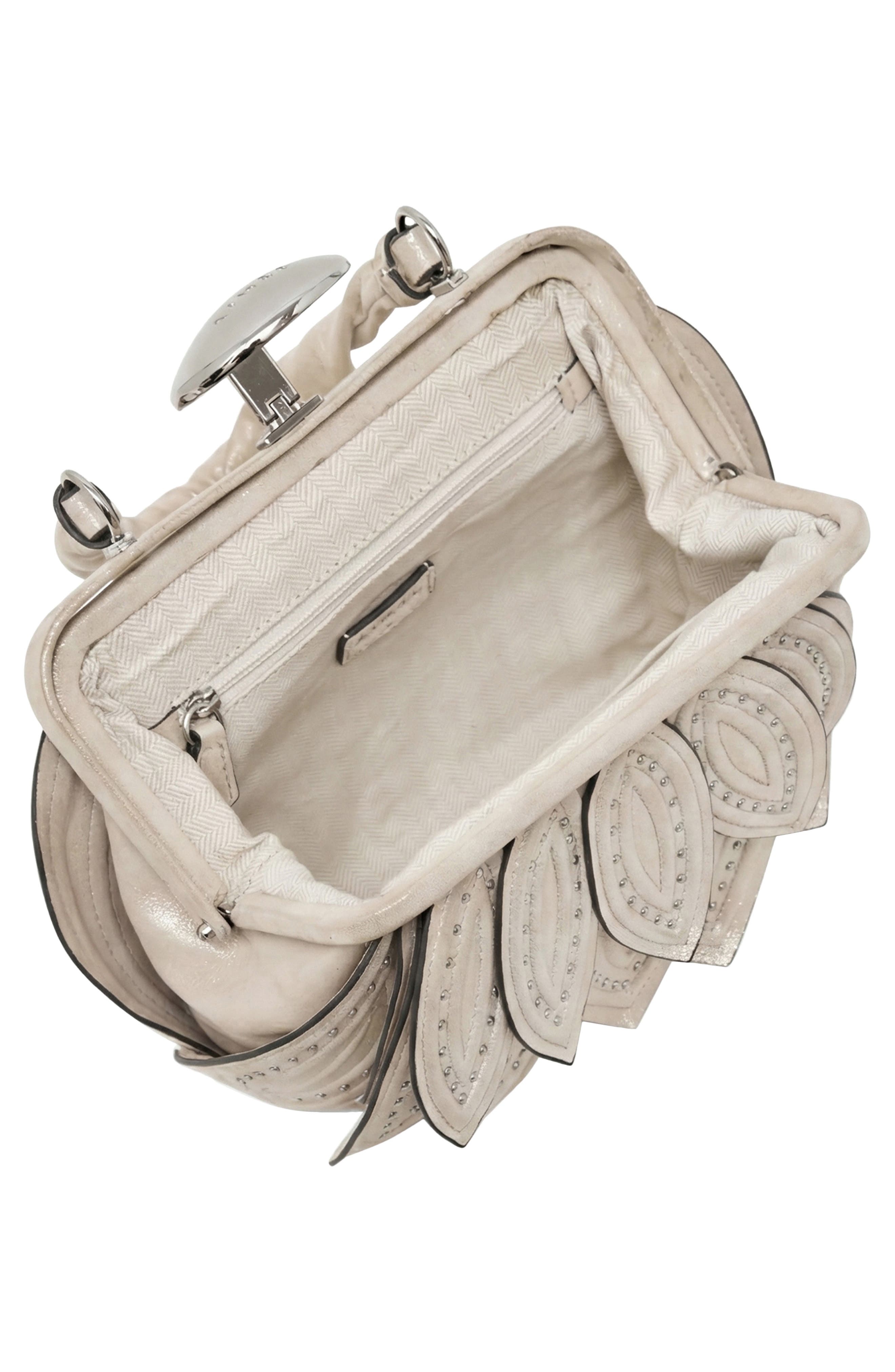 AIMEE Petal Top Handle Bag, Alternate, color, Metallic Sand