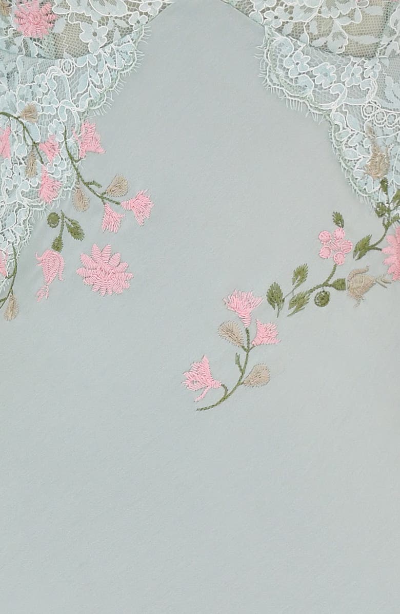 HOUSE OF CB Fallon Lace Satin Slipdress, Alternate, color, Light Jade