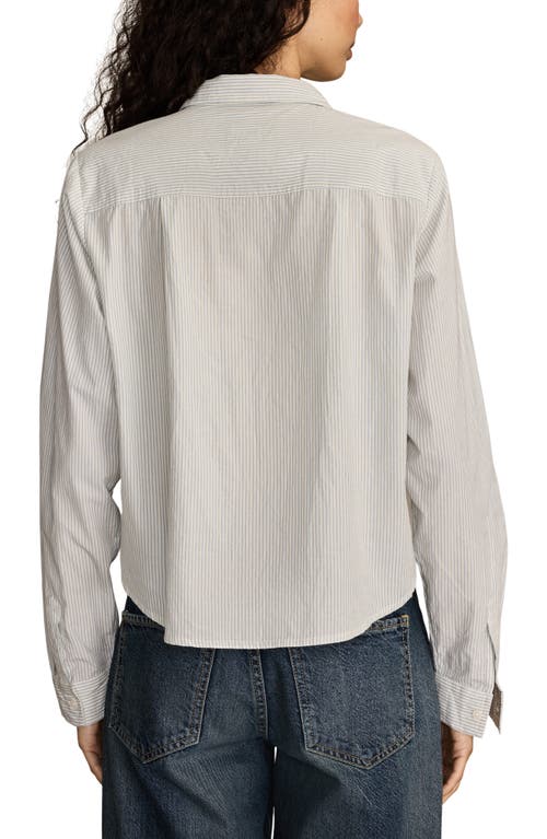 Lucky Brand Bejeweled Button-up Shirt In Blue