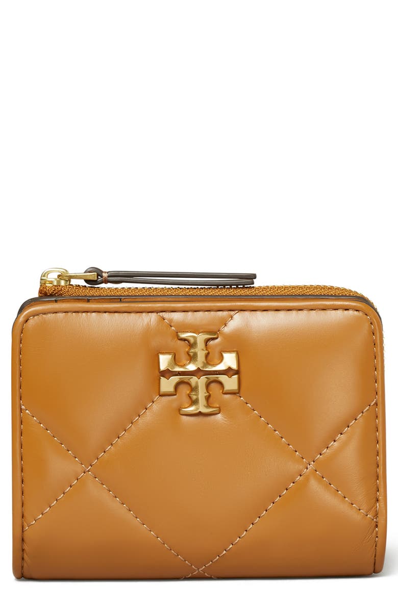 Tory Burch Kira Diamond Quilted Leather Bifold Wallet, Main, color,