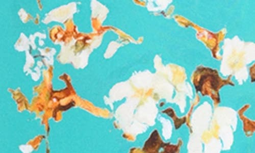 L'agence Emelia Cherry Blossom Bandeau One Piece Swimsuit In Multi