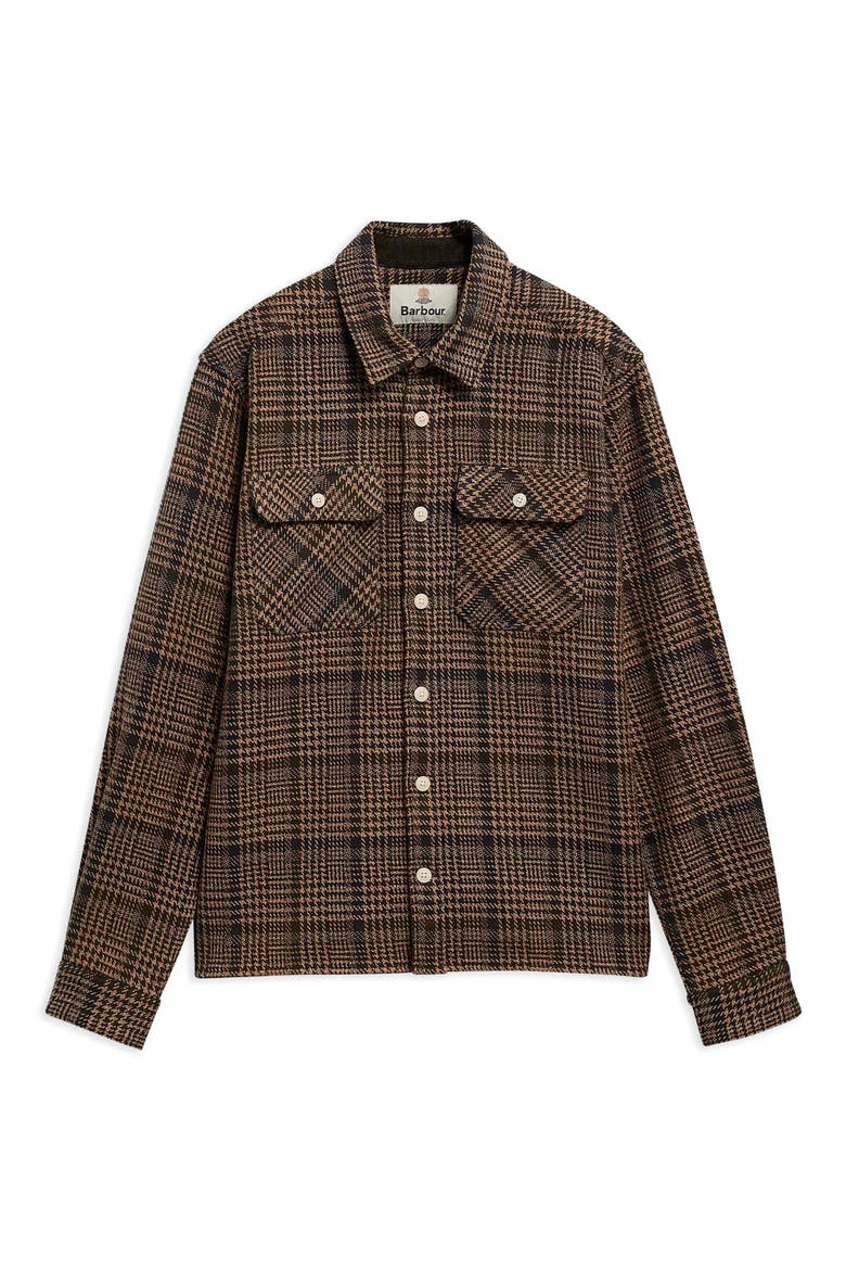 Millom Relaxed Houndstooth Shirt, Alternate, color, OLIVE