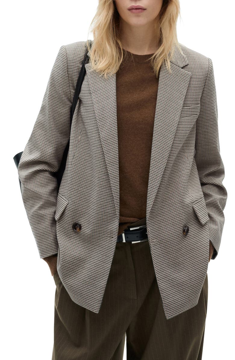 MANGO Houndstooth Check Blazer, Main, color,