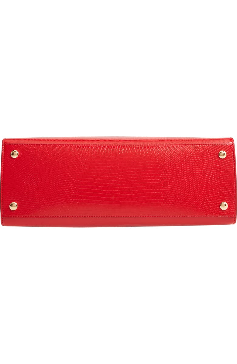 Burberry Medium Title Lizard Embossed Leather Bag, Alternate, color,