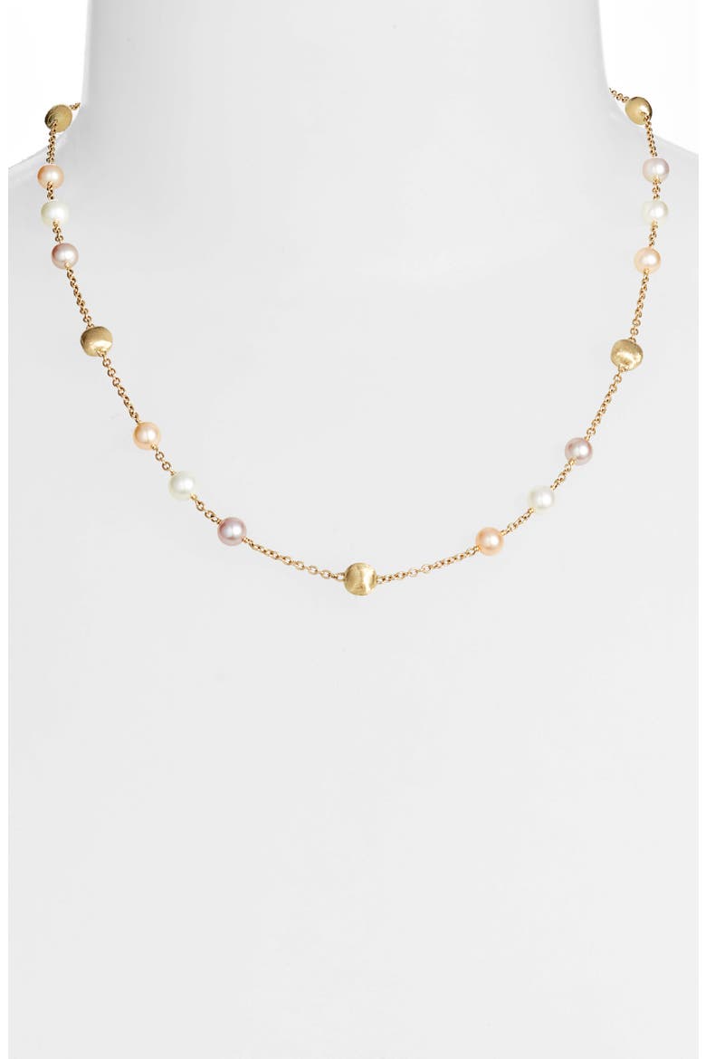Africa Pearl Necklace, Alternate, color, YELLOW GOLD/ PEARL