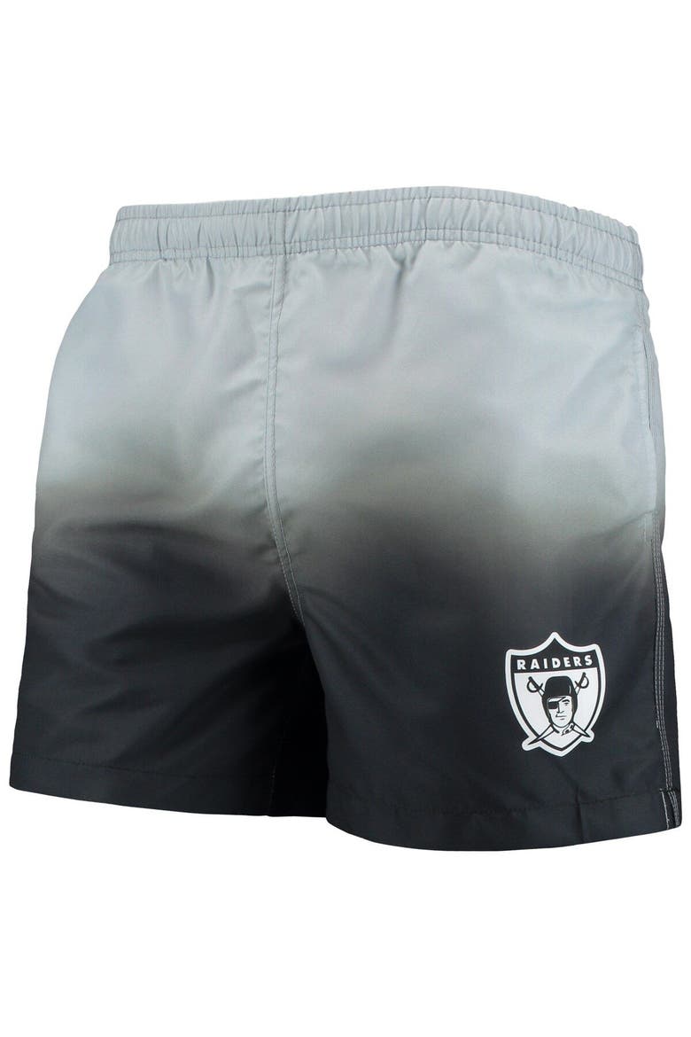Men's FOCO Black Las Vegas Raiders Retro Dip-Dye Swim Shorts, Alternate, color, Black