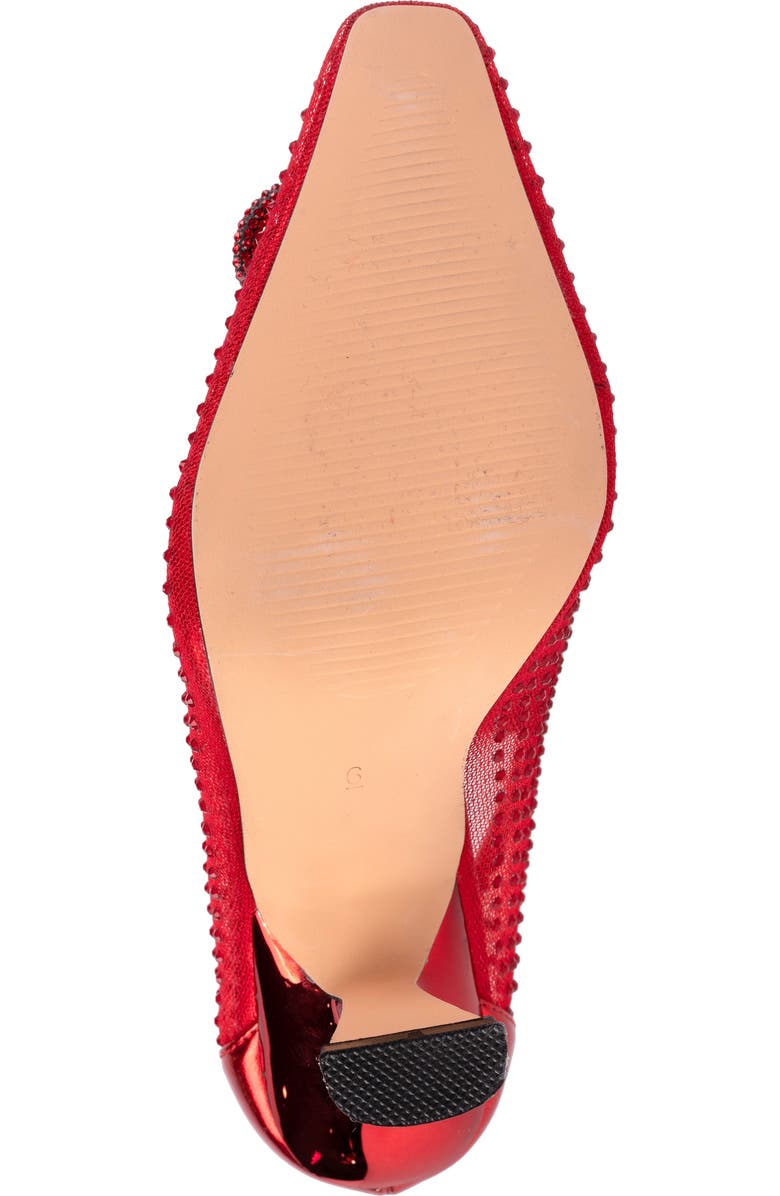 LADY COUTURE Rhinestone Mesh Pump, Alternate, color, Red
