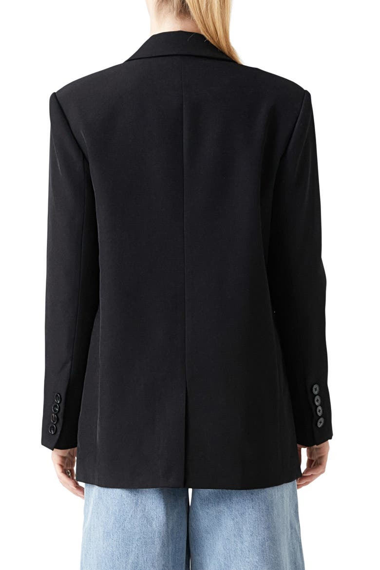 Oversize Tuxedo Jacket, Alternate, color, BLACK