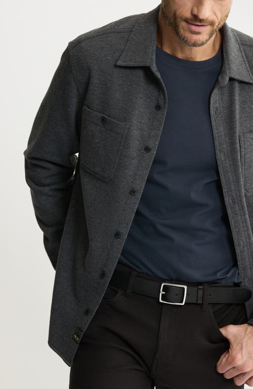 Jachs Knit Shirt Jacket In Gray