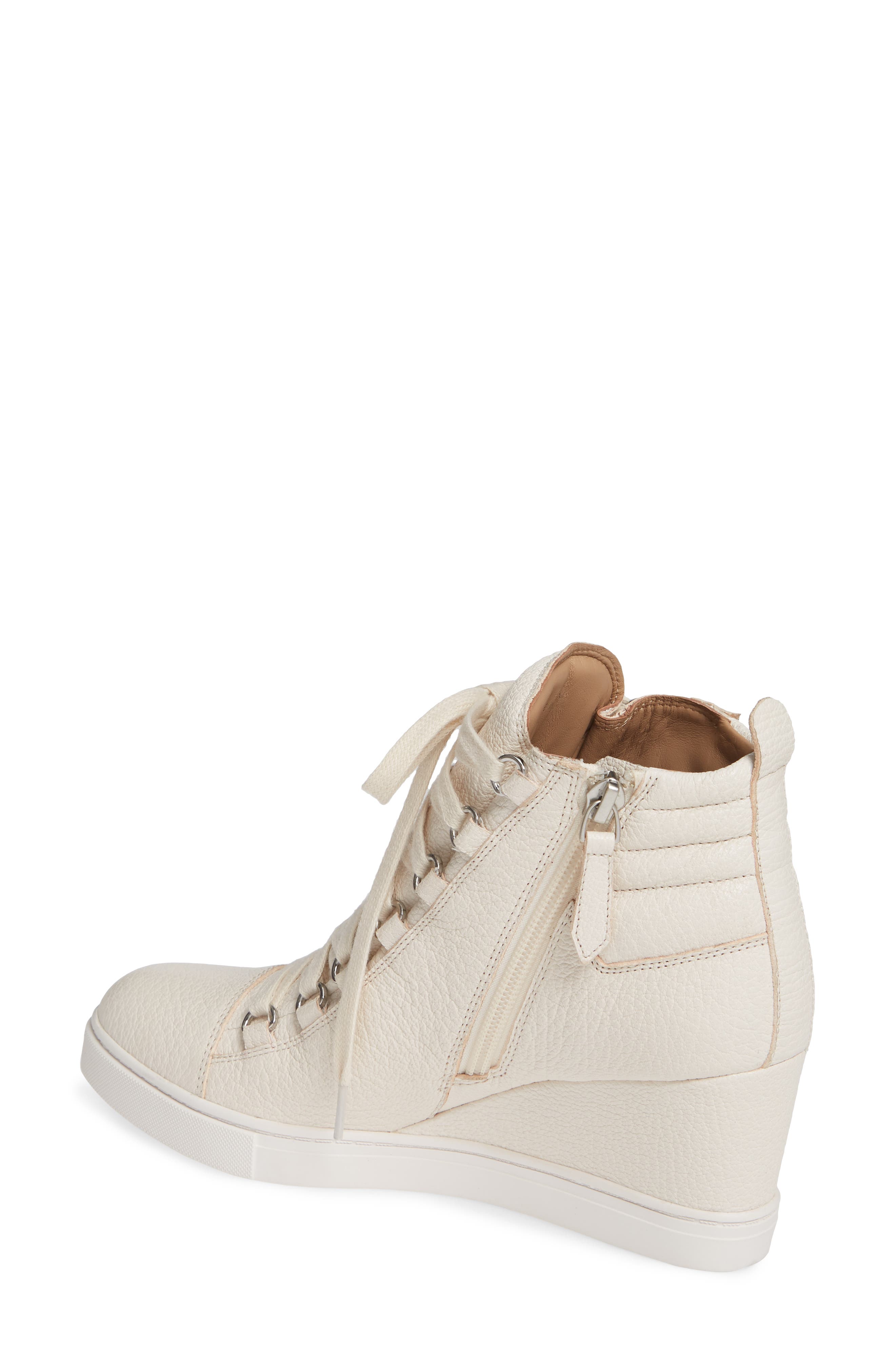 Fenton Wedge Sneaker, Alternate, color, IVORY TUMBLED LEATHER