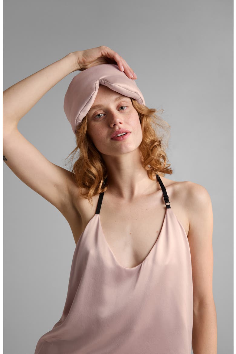 Washable Silk Weighted Sleep Mask, Alternate, color, DELICATE PINK